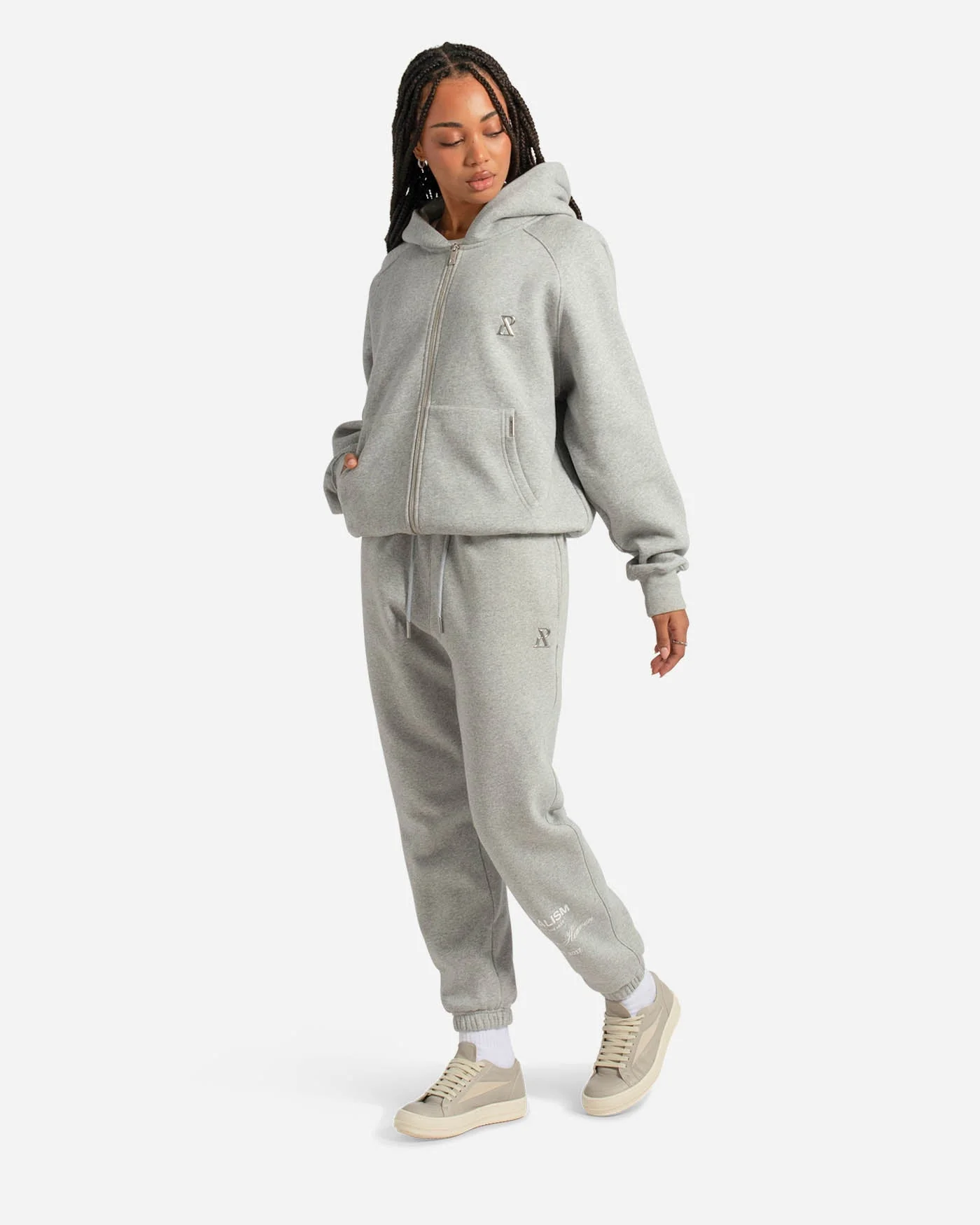 RADIANT ZIP HOODIE GREY MARLE - Image 8