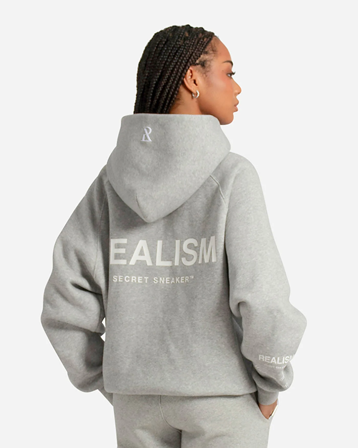 RADIANT ZIP HOODIE GREY MARLE - Image 9